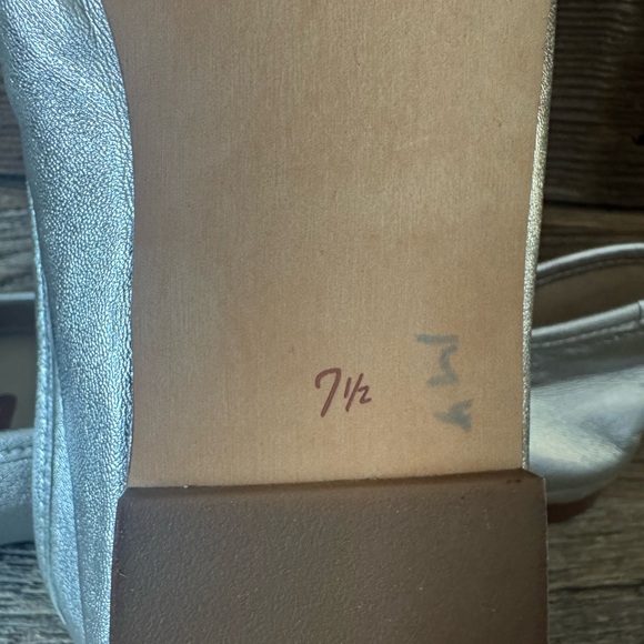 Sam Edelman Metallic Silver Flats - Picture 5 of 5